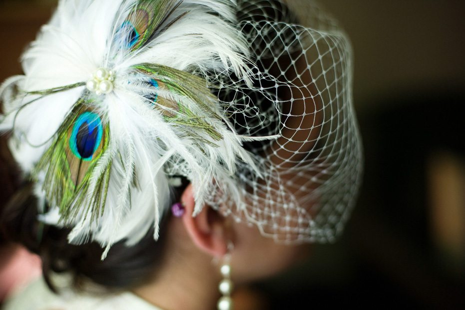 bird cage veil worn by a bride in Fergus, Ontario shot by wedding photographer based in Kitchener-Waterloo