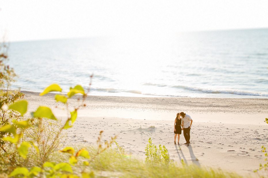 an engagement session by the beach by Toronto wedding photojournalist