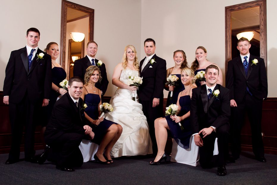 the wedding party at a Kitchener, Ontario wedding
