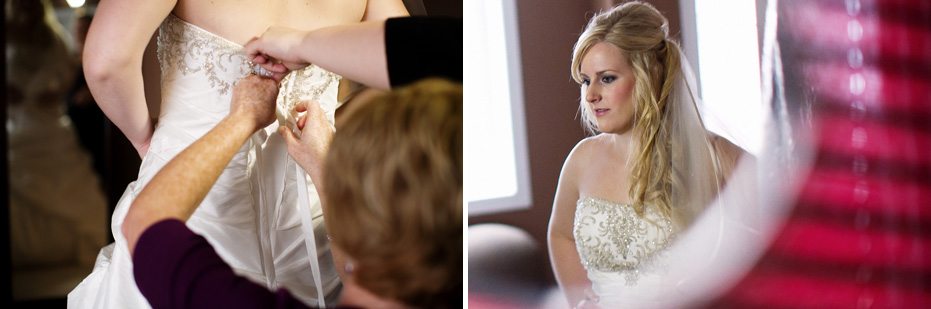 Toronto wedding photojournalist documents the bride as she get ready at a wedding in Kitchener, Ontario