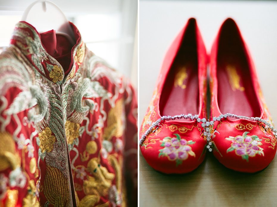 traditional Chinese red wedding details as captured by a wedding photojournalist in Toronto
