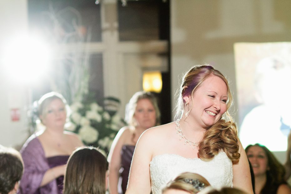 the happy bride during her wedding reception at Elm Hurst Inn in Ingersoll, Ontario