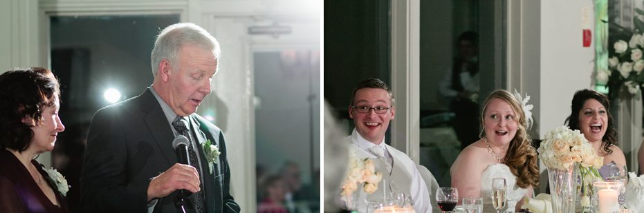 the father of the bride tells a story captured by wedding photojournalist in Toronto