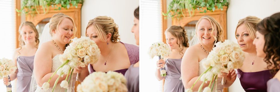 candid moments of the bride and her bridesmaids by reportage wedding photographer in Kitchener-Waterloo