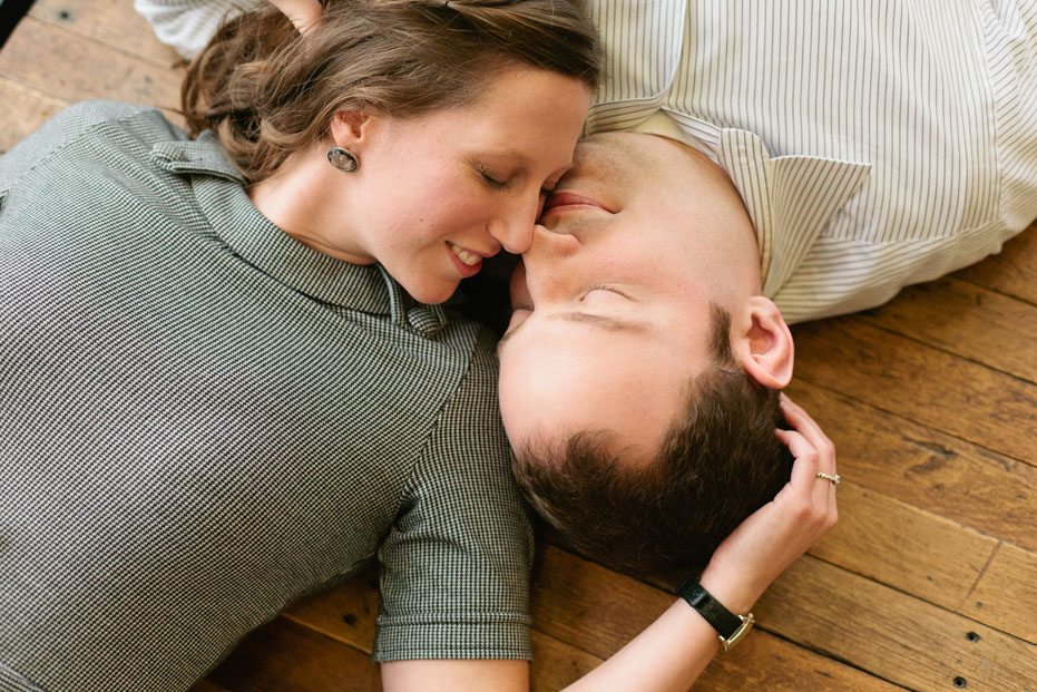 Kitchener wedding photographer captures a beautiful moment between an engaged couple
