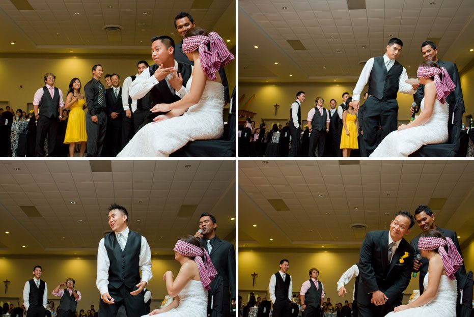 fun moments at a Cambodian wedding reception in Kitchener-Waterloo