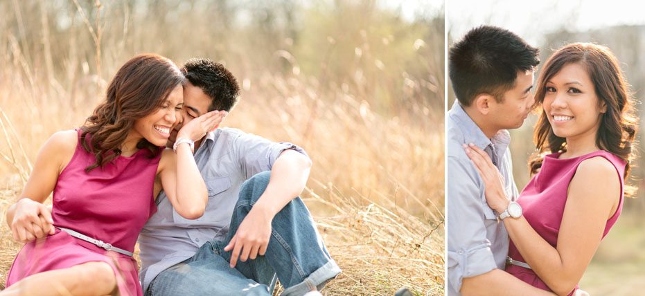 a tender, beautiful moment during an engagement session as photographed by Mississauga wedding photojournalist