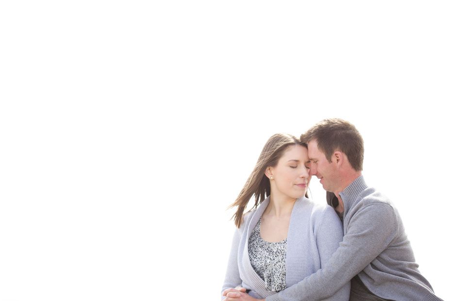 a contemporary portrait of a couple engaged taken by Kitchener wedding photographer